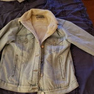 fully lined sherpa jean jacket
